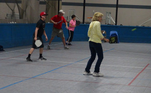 Indoor pickleball at the Clovis Recreational Center